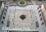 Nová radnice - pohled z vyhlídkové věže, Socha Ikara, Ostrava